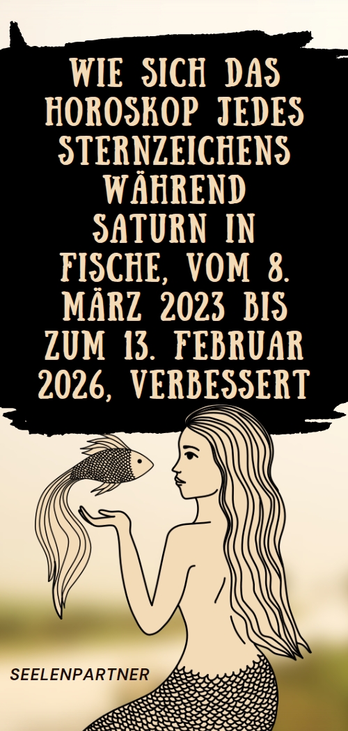 Wie Sich Das Horoskop Jedes Sternzeichens Während Saturn In Fische, Vom 8. März 2023 Bis Zum 13. Februar 2026, Verbessert